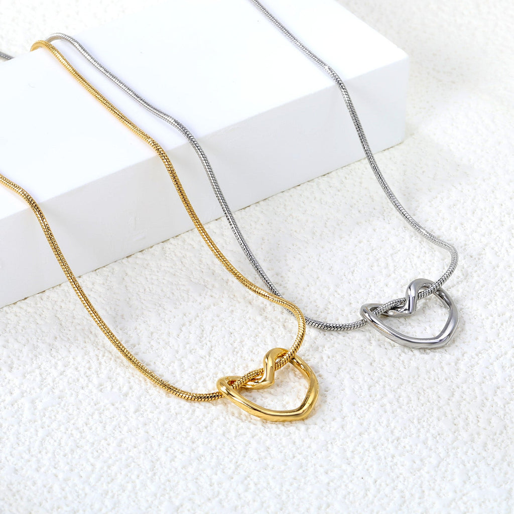 Heartfelt Hollow Pendant Necklace