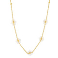 Floral Pearl Pendant Necklace