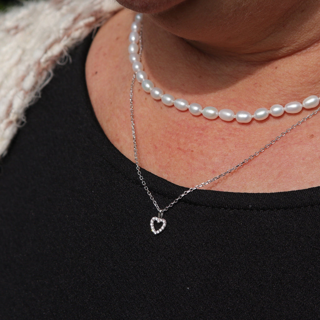 Collier Coeur en argent sterling