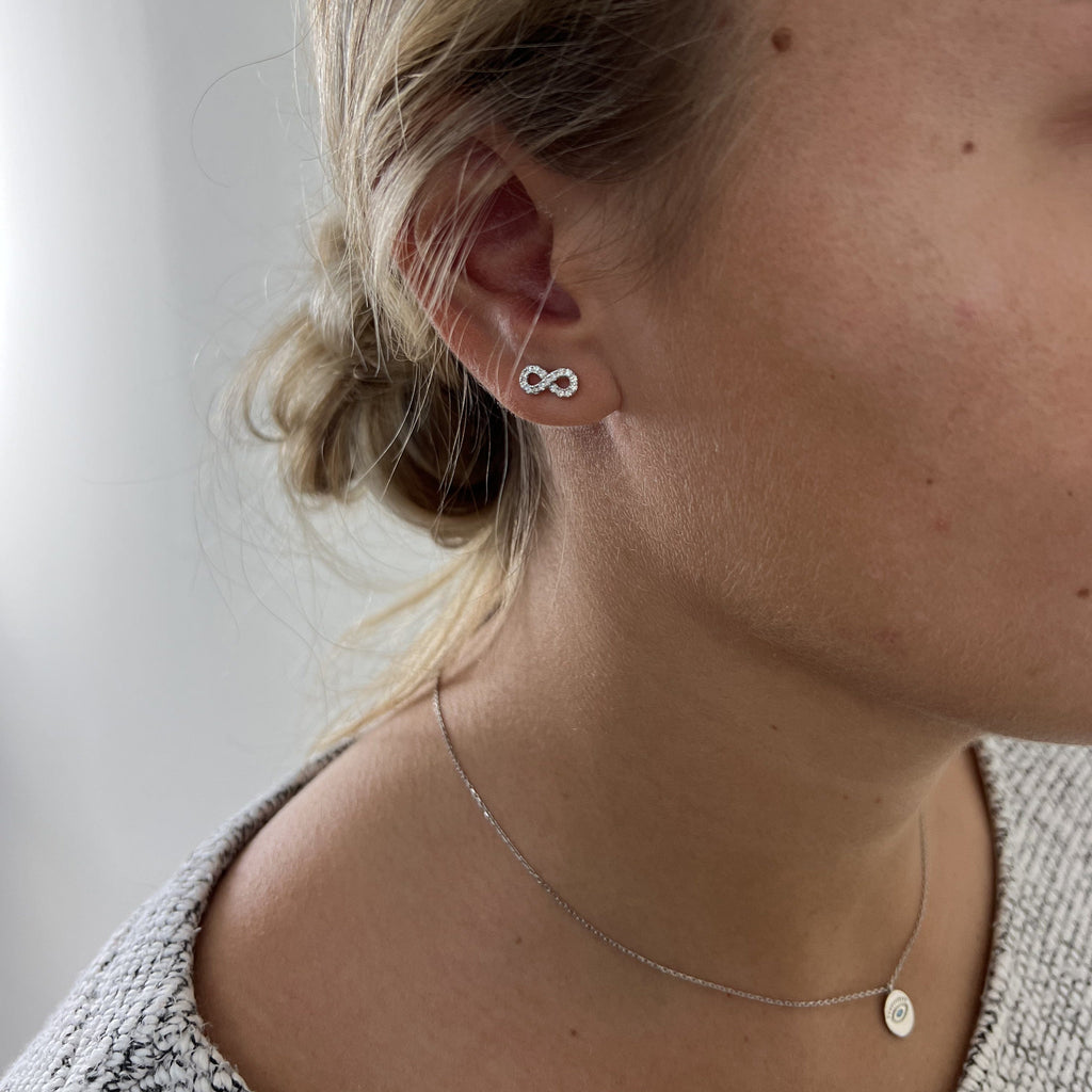 Boucles d'oreilles Infini en argent sterling